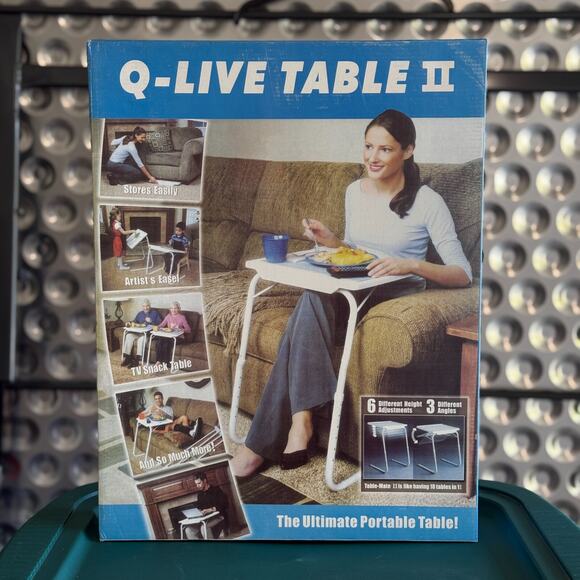 Portable Foldable TV Sofa Dinner Bed Adjustable Tray Laptop Side Table | New - Picture 2 of 4